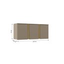 Ver imagem 3 de Armário Aéreo 3 Portas 120cm Yescasa Cinza/Avela/Canary