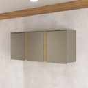 Ver imagem 1 de Armário Aéreo 3 Portas 120cm Yescasa Cinza/Avela/Canary