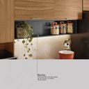 Ver imagem 7 de Cozinha Compacta Alba 6 Portas com Vidro Amêndola/grafito Prime Tx - Demóbile