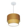 Lustre Pendente Duplo Cilíndrico Md-4161 30x25 Bivolt Palha - 1