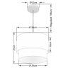 Lustre Pendente Duplo Cilíndrico Md-4161 30x25 Bivolt Palha - 2