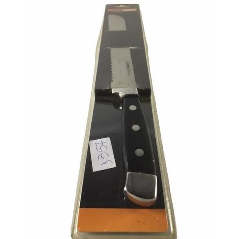 Faca Serrilhada Pão 8" Cabo Inox Pvc Lume Inox