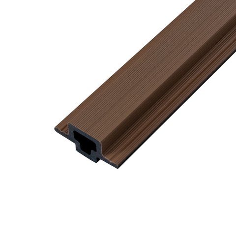 Faixa Painel Ripado para Área Externa em Wpc Teca 290cm X 5,4cm X 2,5cm Rm Decor