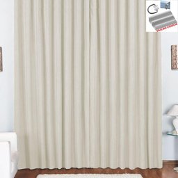 Cortina Tóquio para Trilho Comum Oxford 3mx2,80m Palha - 1