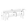 Buffet Brasa 4 Portas Cor Cacau com Verde Escuro - 29372 - 3