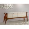 Buffet Brasa 4 Portas Cor Cacau com Verde Escuro - 29372 - 6