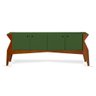 Buffet Brasa 4 Portas Cor Cacau com Verde Escuro - 29372 - 2