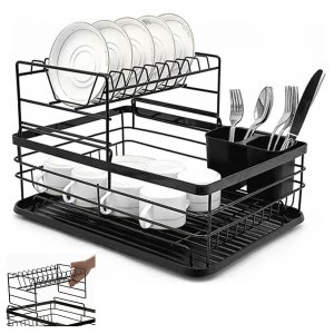 Escorredor de Louça Prato Copo Tigela Talheres Utensilios Pia Mesa Bancada Cozinha Limpeza Organizaç