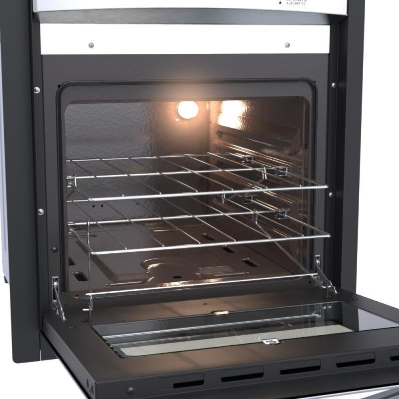 FOGAO A GAS DE EMBUTIR 4 BOCAS VENAX GAUDI PRISMA VITREO EL INOX GAS GLP - 6