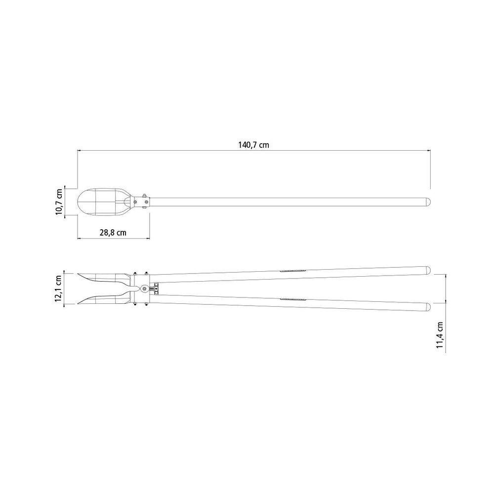 Cavadeira Articulada Tramontina em Aço com Cabo de Madeira 120 Cm e Batente em Polipropileno - 6