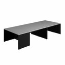 Ver imagem 3 de Espaço de Trabalho Individual 1,4m P/ 5 Pessoas Pé Painel F5 Cor:cinza Sagrado com Preto