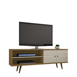 Rack para TV até 60 Polegadas 2 Portas Pés em Madeira Maciça Retrô Ônix Decor Móveis Bechara - 3 Rack para TV até 60 Polegadas 2 Portas Pés em Madeira Maciça Retrô Ônix Decor Móveis Bechara - 3