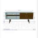 Ver imagem 4 de Rack para TV até 60 Polegadas 2 Portas Pés em Madeira Maciça Retrô Ônix Decor Móveis Bechara