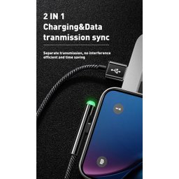 Cabo Carregador e Dados Iphone Gamer 90º 2a Lightning 1,2m - 7
