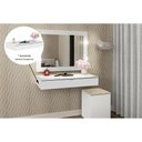 Ver imagem 2 de Penteadeira Camarim Juvenil Supensa Pe-2004 C/ 1 Gaveta Branco - Tecno Mobili