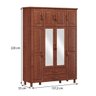 Guarda-Roupa 8 Portas Bipartido com Espelhos 1151T Bronze Imbuia Fnt Milani Store - 3