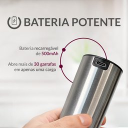 Abridor de Vinho Elétrico com Acessórios Winewiz® Momo Lifestyle - 5