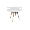 Ver imagem 2 de Mesa Eiffel Redonda Branca 90cm Jantar Redonda Pés de Palito Eames