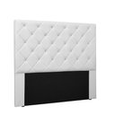 Ver imagem 1 de Cabeceira Tania Para Cama Box King 195 cm Corino Branco - D’Rossi
