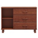 Ver imagem 3 de Cômoda 1 Porta 03 Gavetas Madeira Maciça 1162T Bronze Imbuia Fnt Milani Store