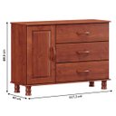 Ver imagem 4 de Cômoda 1 Porta 03 Gavetas Madeira Maciça 1162T Bronze Imbuia Fnt Milani Store