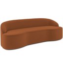 Ver imagem 1 de Sofá 3 Lugares Curvo Sala de Estar Living Lótus D02 Veludo Telha 180 Cm D-262 - Lyam Decor