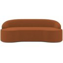Ver imagem 3 de Sofá 3 Lugares Curvo Sala de Estar Living Lótus D02 Veludo Telha 180 Cm D-262 - Lyam Decor
