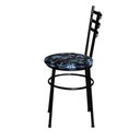 Ver imagem 2 de 4 Cadeiras para Cozinha Epoxi Preta Assento Floral Cor:floral Preto