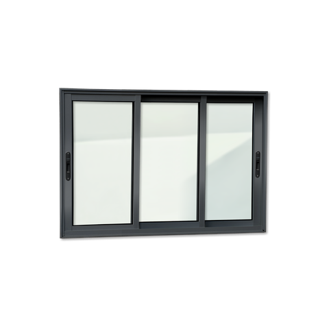 Janela Alumínio Elite 3 Folhas Moveis 1/3 120 x 240 V.Liso Preto Brimak