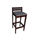 Ver imagem 5 de Banqueta Baixa 70cm para Bancada Assento Estofado em Linho Cecilia:imbuia com Linho Chumbo