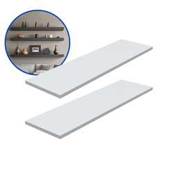 Kit 2 Prateleira Branca 70X20 + Suporte Flutuante Mdf  Organizadora Decoração Cozinha Banheiro Sala - 2