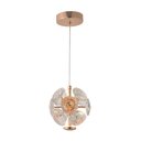 Ver imagem 1 de Pendente Cristais Dourado 15cm Led 5w 3000k Bivolt Paris Luz