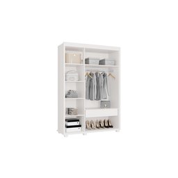 Roupeiro Belize Solteiro 3 Portas 100% Mdf:branco - 3