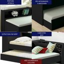 Ver imagem 3 de Cama Solteiro Bicama Bau Estante 2 Nichos Bb2829 Preto Dtall Preto