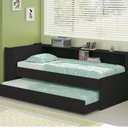 Ver imagem 2 de Cama Solteiro Bicama Bau Estante 2 Nichos Bb2829 Preto Dtall Preto
