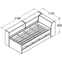 Ver imagem 4 de Cama Solteiro Bicama Bau Estante 2 Nichos Bb2829 Preto Dtall Preto