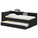 Ver imagem 1 de Cama Solteiro Bicama Bau Estante 2 Nichos Bb2829 Preto Dtall Preto