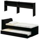 Ver imagem 5 de Cama Solteiro Bicama Bau Estante 2 Nichos Bb2829 Preto Dtall Preto