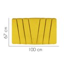 Ver imagem 2 de Painel Estofada Bélgica 100cm Solteiro Para Cama Box Quarto Corino Amarelo - Gat Magazine