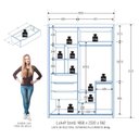 Ver imagem 2 de Guarda Roupa Solteiro Splendido 2 Portas 3 Gavetas Cinamomo Areia Fosco - Zanzini