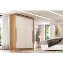 Ver imagem 5 de Guarda Roupa Solteiro Splendido 2 Portas 3 Gavetas Cinamomo Areia Fosco - Zanzini