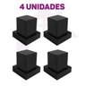 Acabamento Quadrado Preto Pressão Padrão Deca Kit com 4 - 1