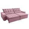 SOFÁ ELEGANCE RETRATIL E RECLINAVEL 2,32 MTS SUEDE ROSA SD ESTOFADOS - 2