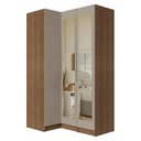Ver imagem 1 de Guarda-Roupa Modulado de Canto 3 Portas com Espelhos Rustic/Crema Neo Madesa