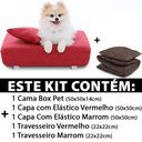 Ver imagem 2 de Cama Box Para Cachorro + 2 Travesseiros + 2 Capas - Caminha Pet - BF Colchões