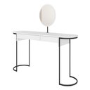 Ver imagem 2 de Penteadeira Aysha 2 Gaveta e Espelho Industrial Bco/preto Fosco - M.a Branco/preto Fosco