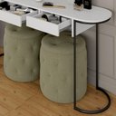 Ver imagem 7 de Penteadeira Aysha 2 Gaveta e Espelho Industrial Bco/preto Fosco - M.a Branco/preto Fosco