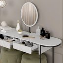 Ver imagem 6 de Penteadeira Aysha 2 Gaveta e Espelho Industrial Bco/preto Fosco - M.a Branco/preto Fosco