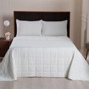 Ver imagem 2 de Kit Cobre Leito Colcha Lunar Casal 3 Peças 400 Fios Matelado Dupla Face - Palha - 100% Poliéster
