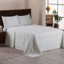 Ver imagem 4 de Kit Cobre Leito Colcha Lunar Casal 3 Peças 400 Fios Matelado Dupla Face - Palha - 100% Poliéster